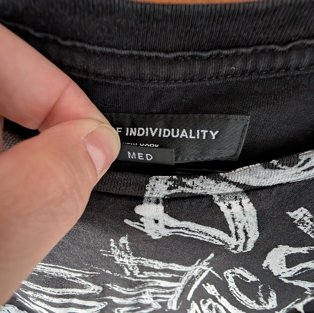 Cult of Individuality Black Tee with White Graffiti Script - Picture 4 of 4